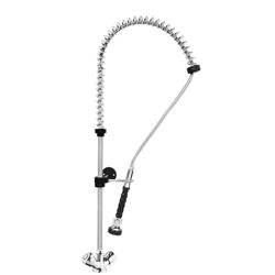 Commercial Pre-Rinse Mixer Tap – Single Hole Deck-Mount - Hot & Cold - 90° Swivel - 750 mm High