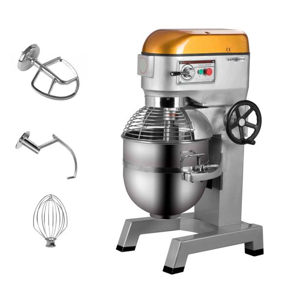 Mezcladora planetaria - 40 litros - 1,31 kW - Incl. 3 accesorios para mezclar