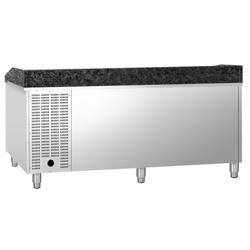 Banco pizza refrigerato PREMIUM - 2025x800mm - con 3 porte - piano in granito