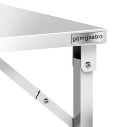 Tavolo da lavoro in acciaio inox - pieghevole - 1500x700mm