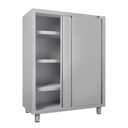 Armoire haute en inox ECO - 1400x700mm - 2 portes coulissantes - Hauteur: 1800mm