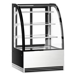 Expositores refrigerados  – Bolos e sobremesas 0,9 m - 3 prateleiras - vidro frontal redondo (LED)