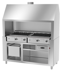Gas grill 1,8 m Rustfrit Stål