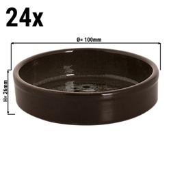 (24 pcs) TURKEY - Tapas Oven Dish - Ø100mm - Brown / Blue