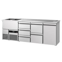 Barkoelkast PREMIUM - 2500x700mm - 1 deur & 5 laden