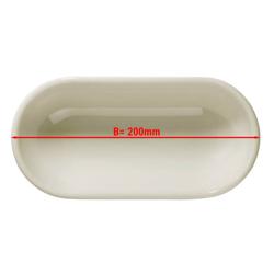 (6 pieces) Clearance 25% | Teos Oval Bowl Ø200 mm – Creme, Dishwasher Safe