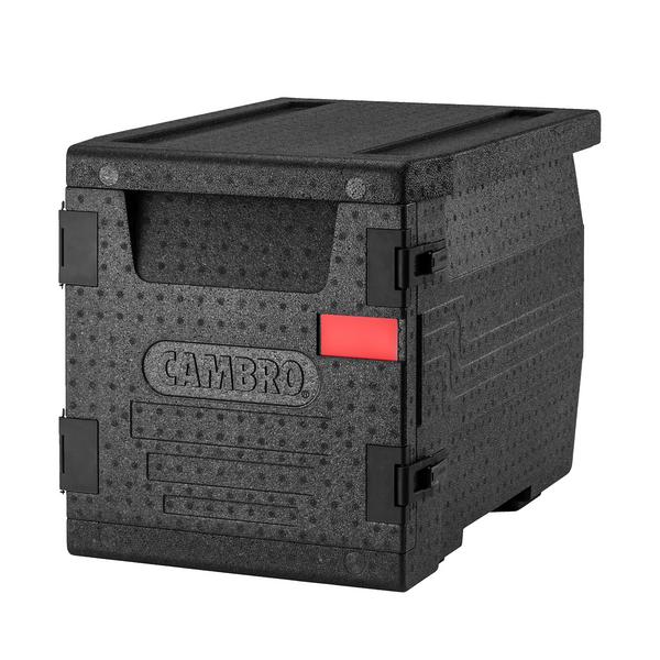 CAMBRO | Cam GoBox® Frontloader – GN 1/1 – Black lid – 440×640×475 mm – 4h temperature hold