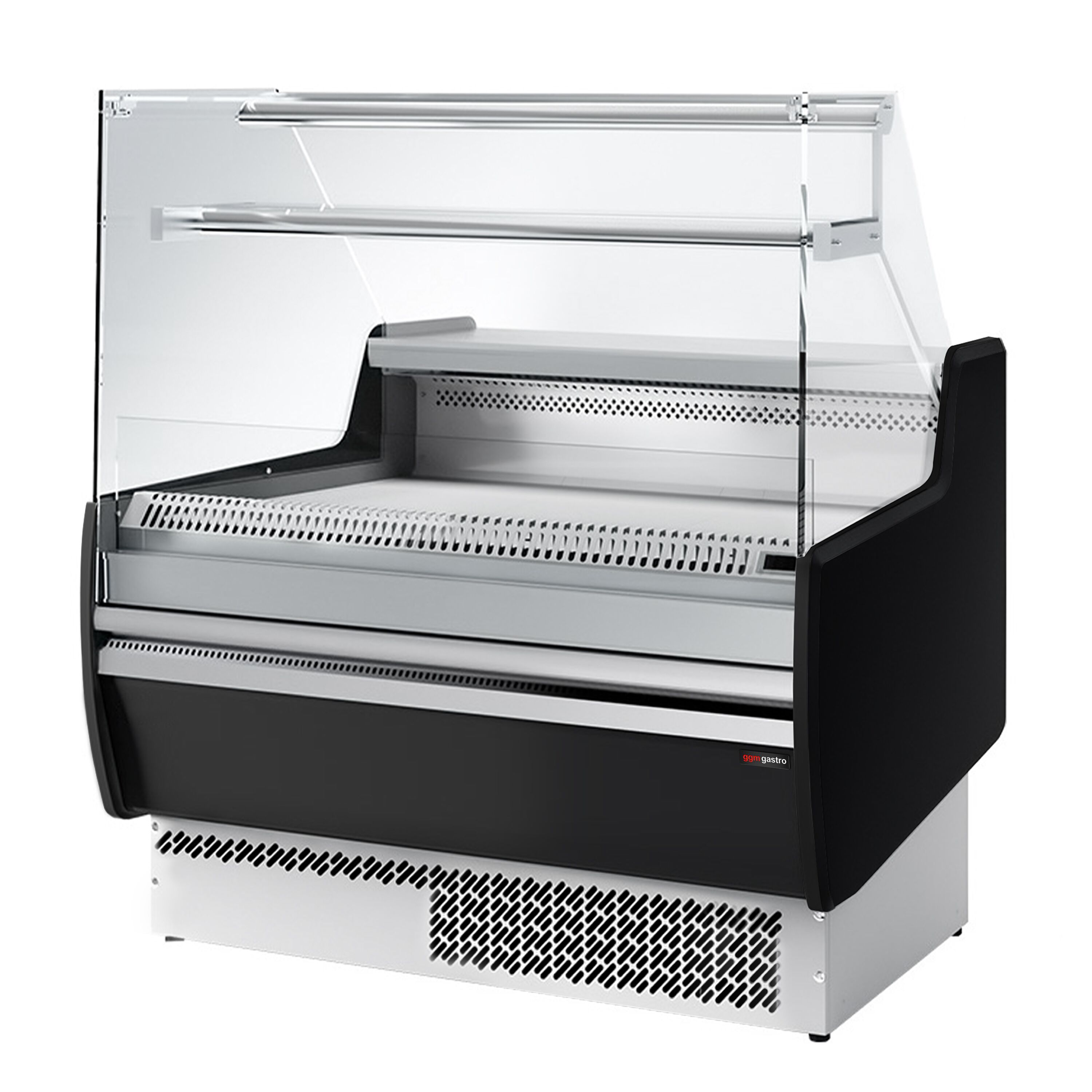 Comptoir vitrine réfrigérée - 998x953mm - +0/+6°C - 1 porte - 1 étagère - Façade noire