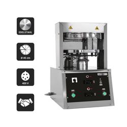 Commercial Heated Pizza Dough Press - for Pizza Bases Ø450mm (18") - Dough 100-500g - 3-Phase