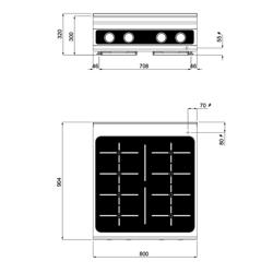 Inductie fornuis - 28 kW - Bflex Digital