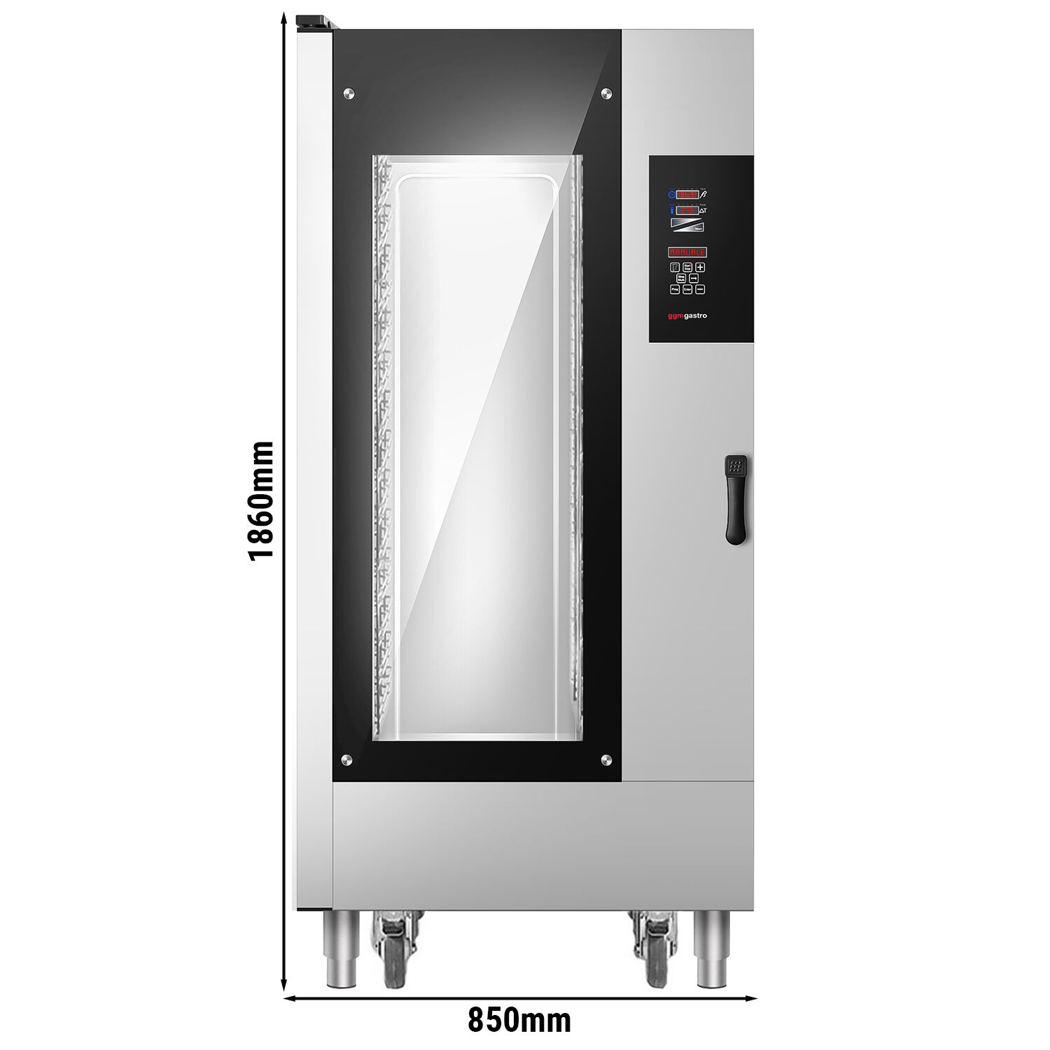 Commercial Bakery Combi Oven Steamer, 16× 600×400mm, Digital, Stand with Trolley – 32 kW