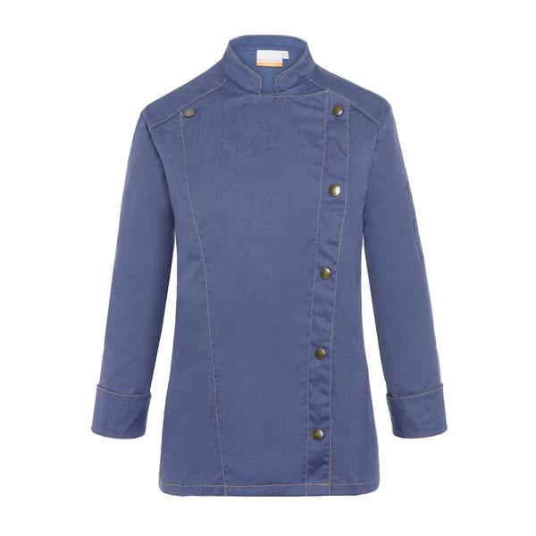 KARLOWSKY | Giacca da cuoco da donna stile jeans - Blu vintage - Taglia: 34