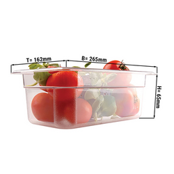 Polycarbonate GN 1/4 container - clear - Height: 65mm