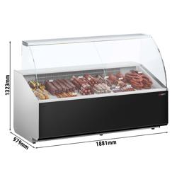 Koeltoonbank - 1881x979mm - 387 liter - front zwart - rechte ruit