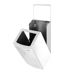 AIR-WOLF | Commercial waste bin - 25 litres - Stainless steel - White