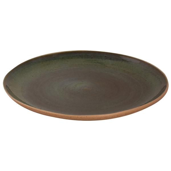 (6 pz) Wisteria - Piatto piano - Gres - Ø285mm - Verde/Beige