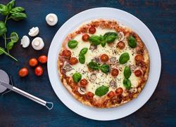 (24 pieces) Polycarbonate pizza plate – Ø 320 mm - White - Stackable - Shatterproof