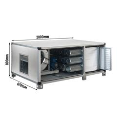 Sistem de purificare a aerului 3500 m³ - cu filtru pre, buzunar și cu cărbune activ