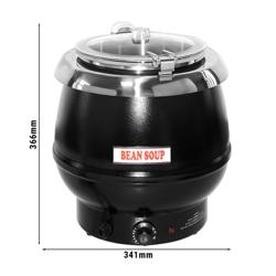 Supieră electrică / încălzitor de supă - 10 L - negru