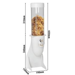 Cereal Dispenser - White - Rotary Dispense - White