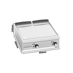 Fry Top Elettrico - 13,2 kW - Scanalato