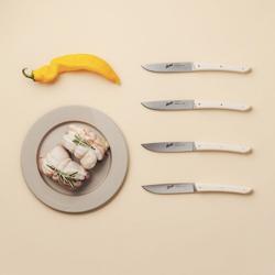 (4 pezzi) BERKEL | Coltello da bistecca - Crema - Lama: 110mm