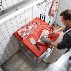 Hakblok met onderstel - Polyethyleen (bladdikte 80mm) - 600x600mm - incl. messenhouder