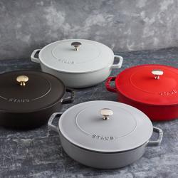 STAUB | BRAISERS - Brasiera con struttura a goccia Chistera - 240 mm - Ghisa - Nero