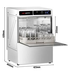 Gläserspülmaschine - 3,30 kW - mit Reiniger-, Klarspüler- & Laugenpumpe