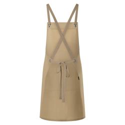 (6 pieces) KARLOWSKY | Adjustable Cross-Back Bib Apron Urban Nature – Pebble Grey - 700×850 mm