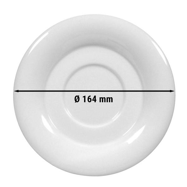 (6 pcs) SELTMANN WEIDEN | Porcelain Saucer Set – SAVOY Series – White – Ø 164 mm