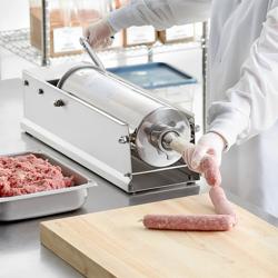 Insaccatrice manuale per salsicce - 5 litri - acciaio inox - incl. 4 accessori