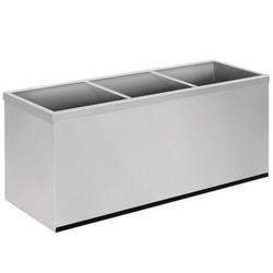 Support inox pour distributeur de sauce - 3x 2 litres
