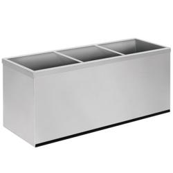 Nerezový stojan pro dávkovače omáčky - SEK2 - nerezová ocel - 500x180x220 mm - 3x 2 l