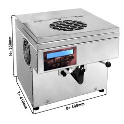 Commercial Countertop Chocolate Tempering Machine - 2,5kg - 500W - incl. Work Shelf - Enrobing Area