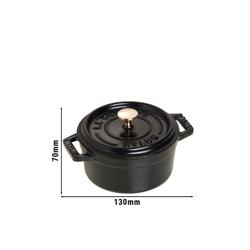 STAUB | Mini Cocotte Round Enamelled Cast Iron Casserole Dish – Ø10 cm – Black
