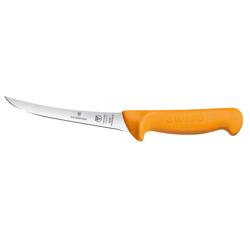 VICTORINOX | SWIBO Curved Boning Knife – 130 mm Blade - Semi-Flexible - Orange Handle