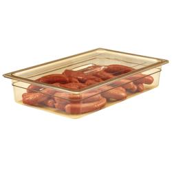 (6 pièces) CAMBRO | H-PAN™ - Conteneur GN 1/1 résistant à la chaleur - Ambre - Hauteur : 100mm