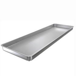 Edelstahl Ausstell-/Auslageblech - mit Rand - 800x250x20mm
