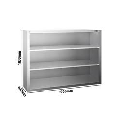 Edelstahl Wandhängeschrank PREMIUM - 1000x400mm - ohne Schiebetür - 1000mm hoch