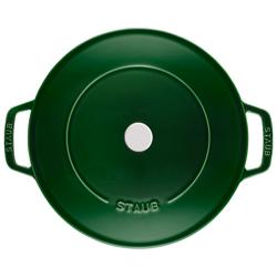 STAUB | TALHERES - Assadeira com estrutura em forma de gota Chistera - 240mm - Ferro fundido - Verde manjericão