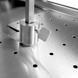 Griglia a gas per gyros/ kebab - 6 bruciatori - max. 100 kg - incl. parafango e porte a battente