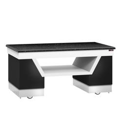 Neutraal element BELFAST - 2000x1000x900mm - granieten werkblad - met legbord en wielstel