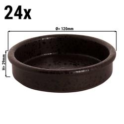 (24 buc) MOON - Vas pentru cuptor rotund - Ø 120 mm - negru