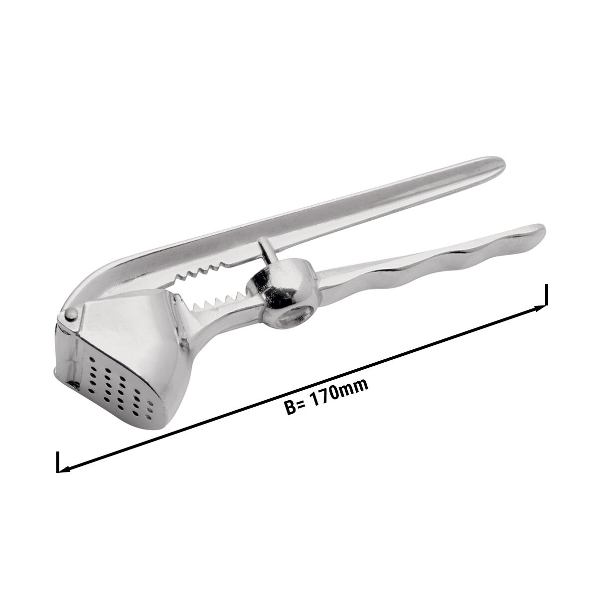 Presse-ail - dénoyauteur intégré - Longueur: 170mm - Alliage d’aluminium