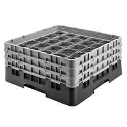 CAMBRO | CAMRACK® - Bardak yıkama sepeti 1/1 - 36 bölmeli - 2 uzatıcılı - 500x500mm - Siyah