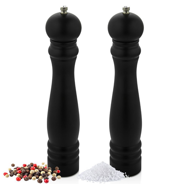 ( 2 Peças) Moinhos de sal / - e pimenta de madeira - altura: 30 cm