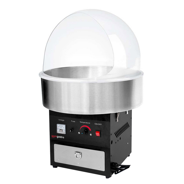 Suikerspinmachine - Ø 520mm - 950 Watt - Zwart - incl. spuugbescherming