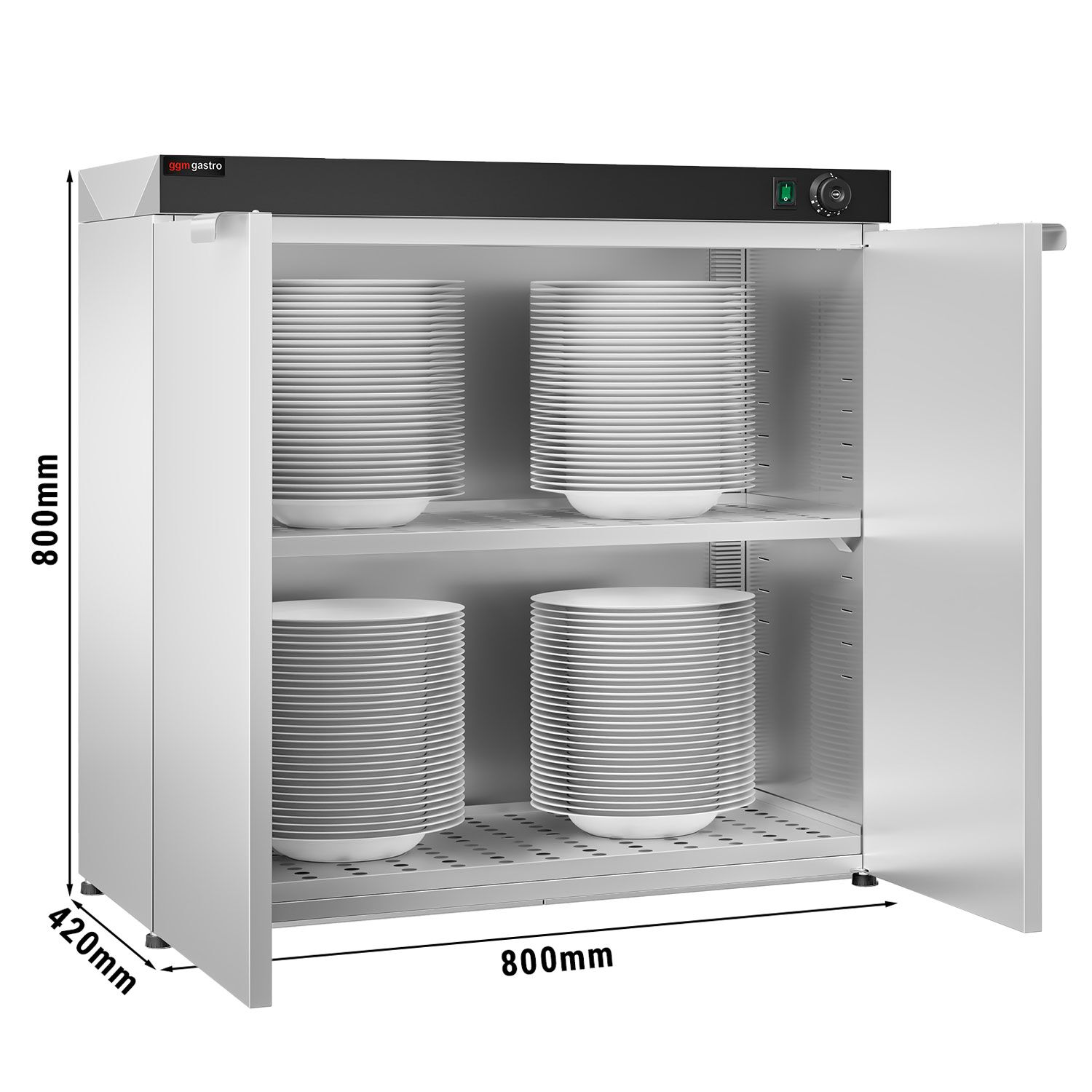Chauffe-Assiettes - Chauffé - 1,5 kW - 120 Assiettes