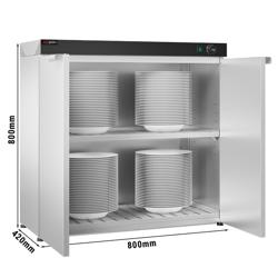 Tányér melegentartó szekrény - fűtött - 1,5 kW - 120 tányér